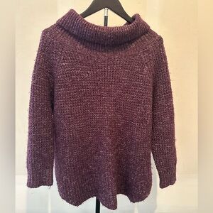 Free People Plum Cowl Neck Sweater
